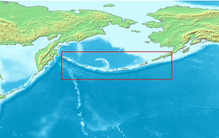 Situación de las Islas Aleutianas en la Tierra
