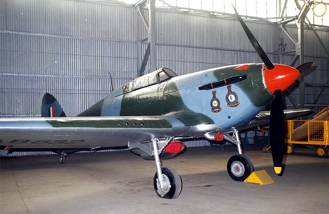 Hawker Hurricane Mk IIa con número de Serie AB832 conservado en el Indian Air Force Museum en Palam Air Force Station en Nueva Delhi