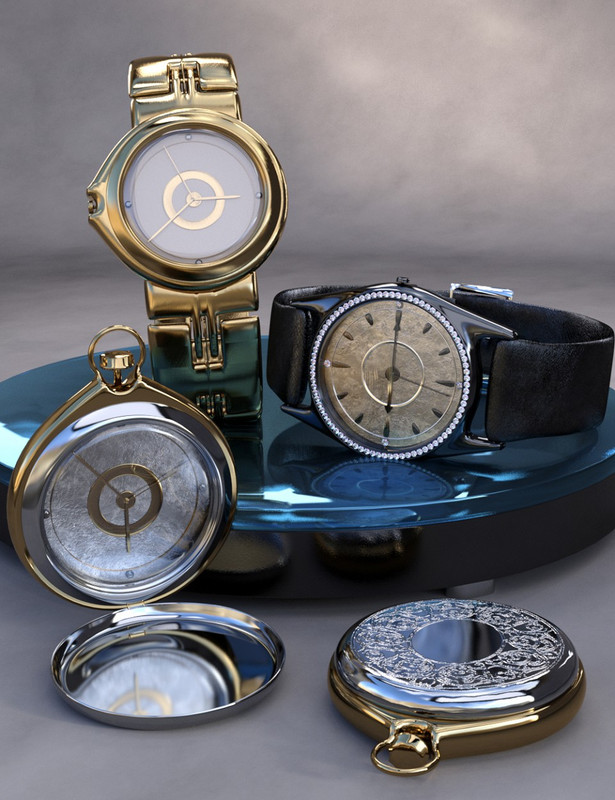 00 main luxury watches for genesis 8 males daz3d