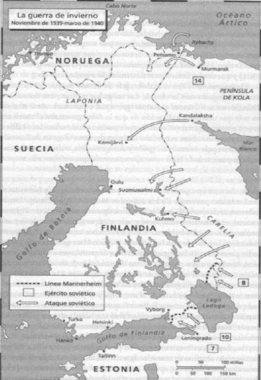 Situación de las fuerzas enfrentadas en la Guerra de invierno, 1939-1940