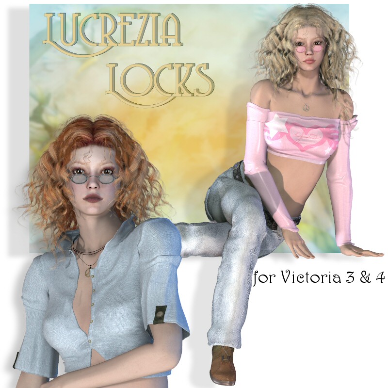 Renderosity SWAM Lucrezia Locks for V3 V4