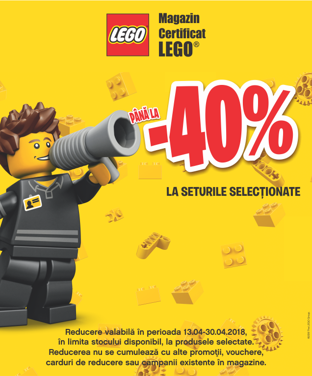 Reduceri de 40% la o selectie de seturi LEGO®
