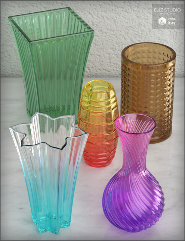 00 main crystal vases daz3d