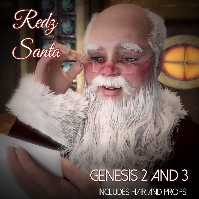 Redz Santa Claus for Genesis 3 and Genesis 2 Male